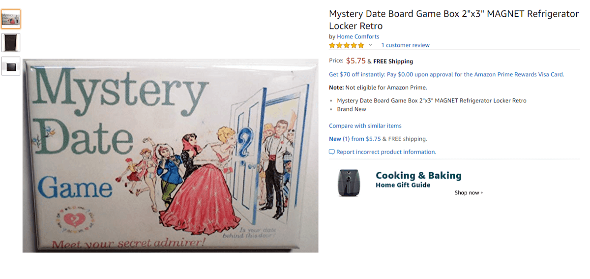 Mystery board game magnet